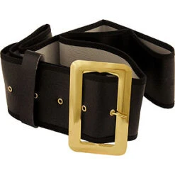 Large Black Naugahyde Santa Belt