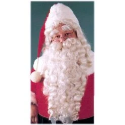 Synthetic Fiber Santa Wig And Beard