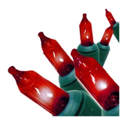 50 Red Lights With Green Cord