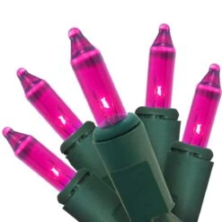 Purple 100 Light Set With Green Cord