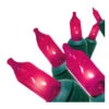 100 Pink Lights With Green Cord