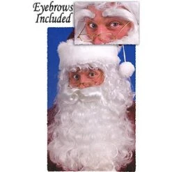 Santa Beard And Wig Set With Eyebrows