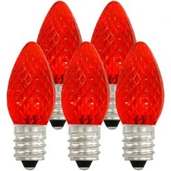25 Red LED C7 Replacement Lamps