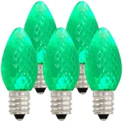 25 Green LED C7 Replacement Lamps