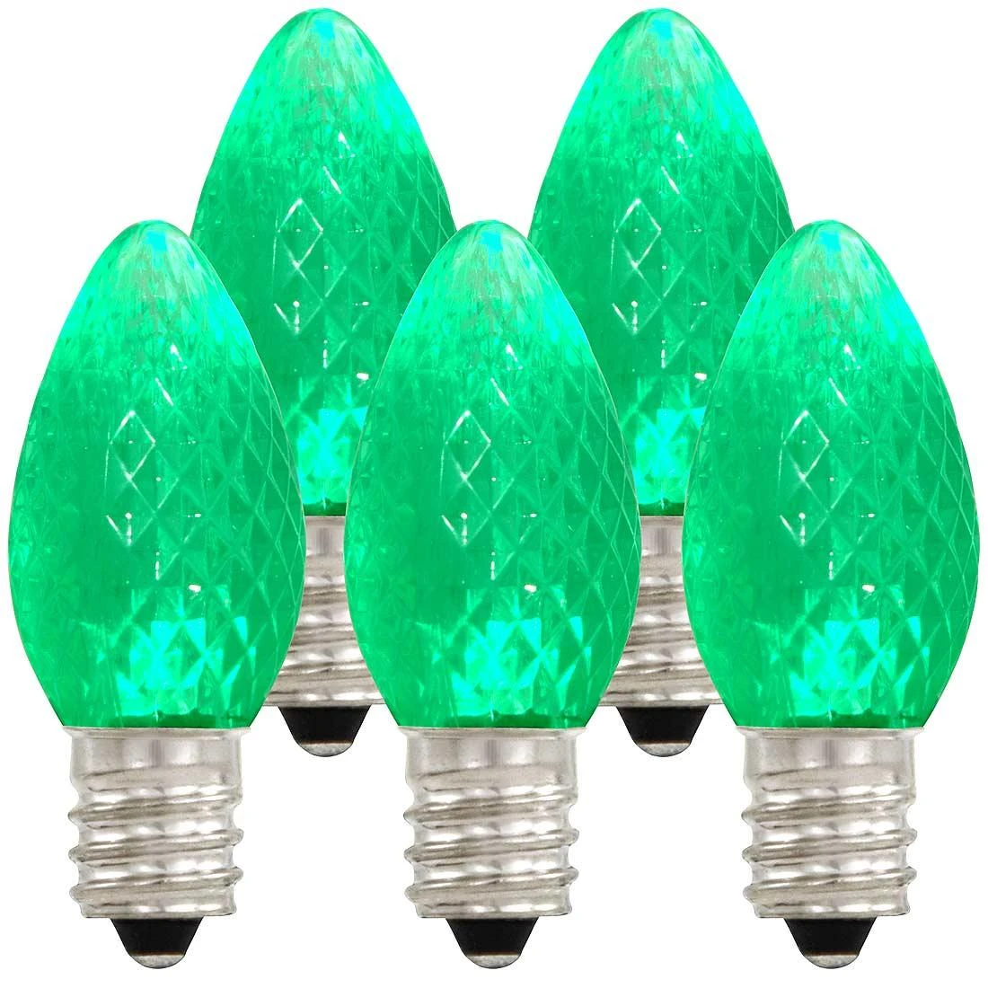 25 Green LED C7 Replacement Lamps 1 25 Green LED C7 Replacement Lamps