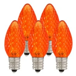 25 Orange LED C7 Lights