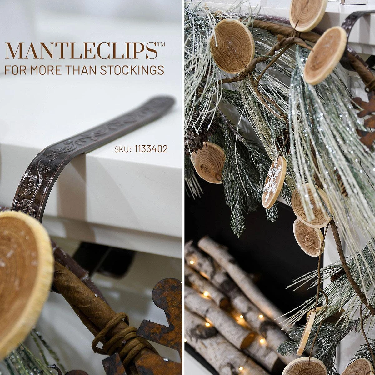 Set Of 4 Holly Bronze MantleClips 3 Set Of 4 Holly Bronze MantleClips - Image 3