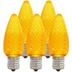 25 Yellow LED C9 Replacement Lamps