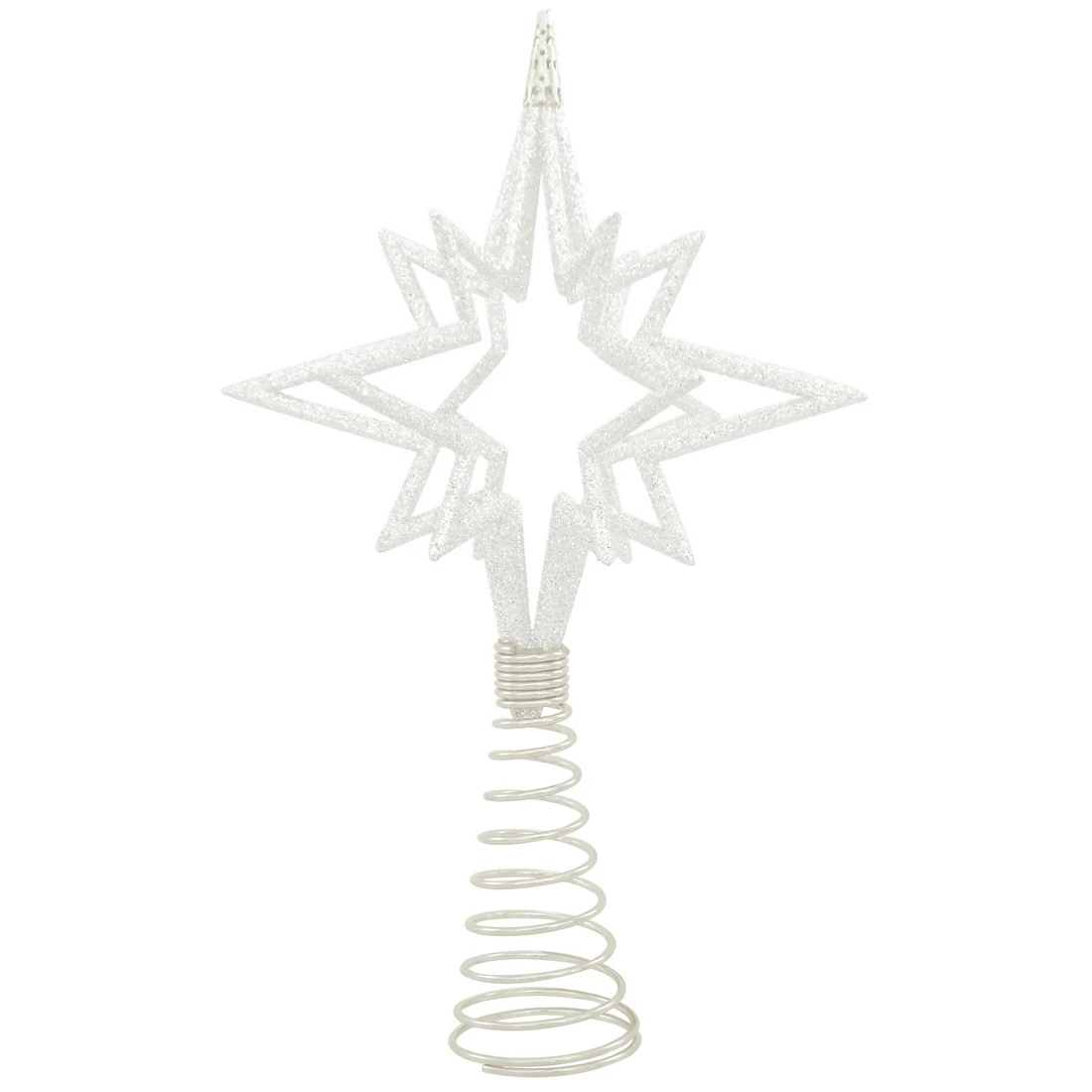 Bethlehem Star With Silver Glitter Tree Topper 1 Bethlehem Star With Silver Glitter Tree Topper