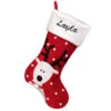 18.5 Inch Personalized Reindeer Velvet And Fleece Stocking
