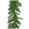 9 Foot Artificial Norway Pine Garland With Multi Color Mini Lights
