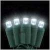 Pure White LED 50 Rectified Conical Light Set On Green Cord