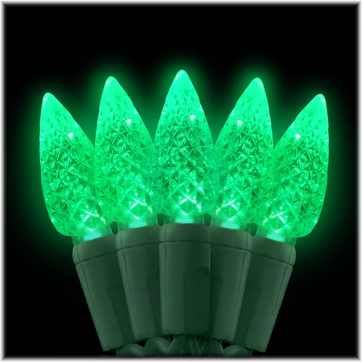 Green C6 LED 50 Light Set 1 Green C6 LED 50 Light Set