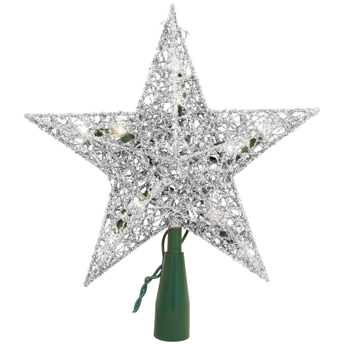 9 Inch Silver Wire Star Tree Top With 10 Lights 1 9 Inch Silver Wire Star Tree Top With 10 Lights