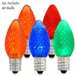 60 Piece LED C7 Replacement Bulb Kit For Camel Wire Silhouette Shape