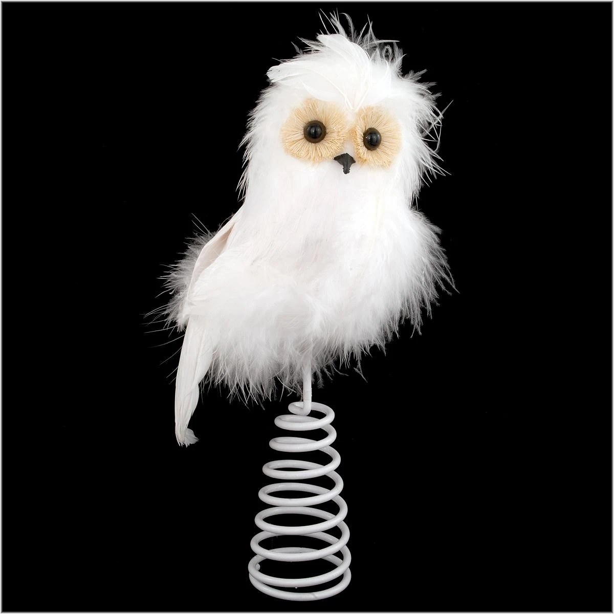 11 Inch White Owl Tree Top 1 11 Inch White Owl Tree Top