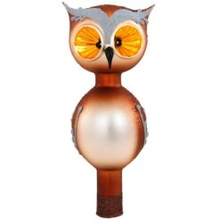 7.5 Inch Owl Glass Tree Topper