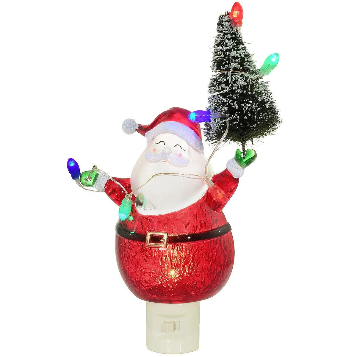 Santa With Tree And LED Light String Night Light 1 Santa With Tree And LED Light String Night Light