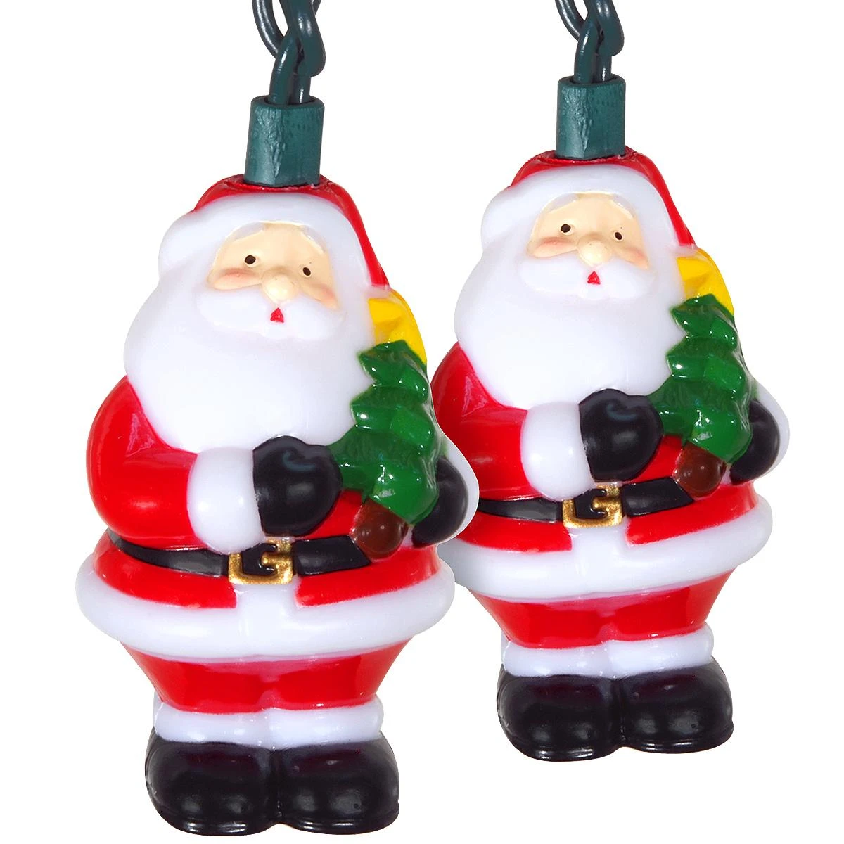 Santa With Tree 10 Light Set 1 Santa With Tree 10 Light Set