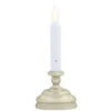 8.5 Inch Battery Operated Candle With Pewter Holder