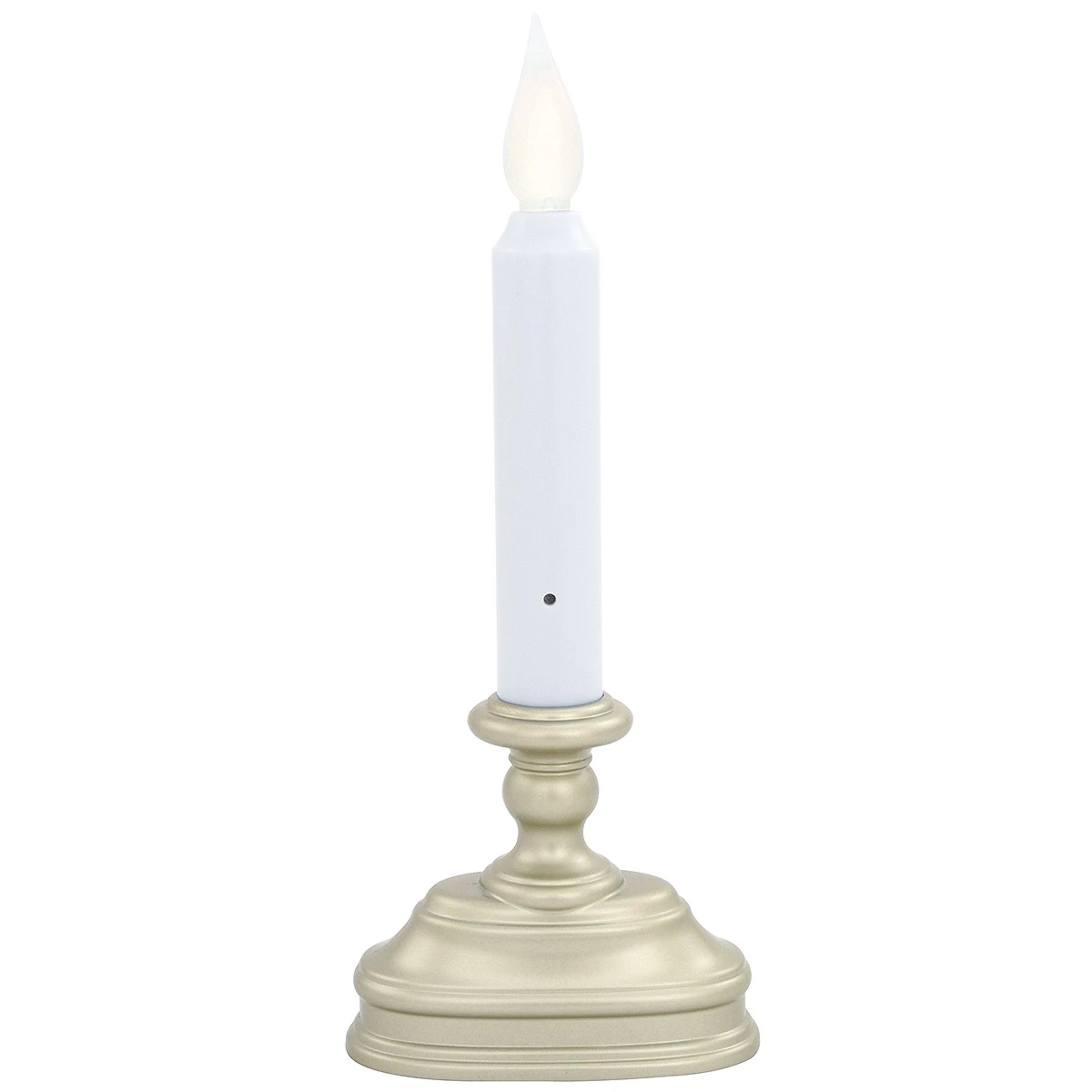 8.5 Inch Battery Operated Candle With Pewter Holder 1 8.5 Inch Battery Operated Candle With Pewter Holder