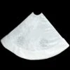 52" White Crushed Velvet Snowflake Tree Skirt