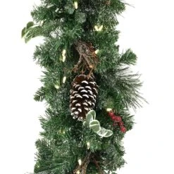 9 Ft. X 12 Inch Light Frost Garland With 100 LED Lights