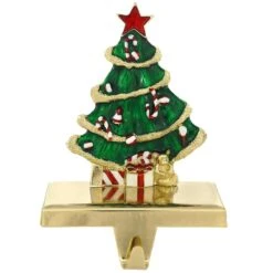 Zinc Christmas Tree Stocking Holder