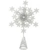 12 Inch Silver Layered Snowflake Tree Topper