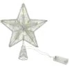 11.5 Inch Star With Silver Thread Battery Operated LED Tree Topper