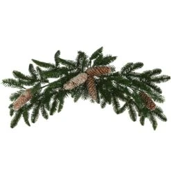 32 Inch Artificial Noble Fir Crescent Swag