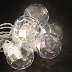 20 LED Warm White Light Set With Sparkle Orbs