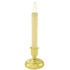 Cape Cod 9 Inch Battery Operated Candle With Brass Holder