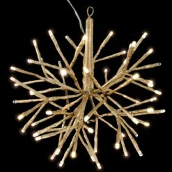 Warm White Sphere With Twinkle And Shimmer LED Lights