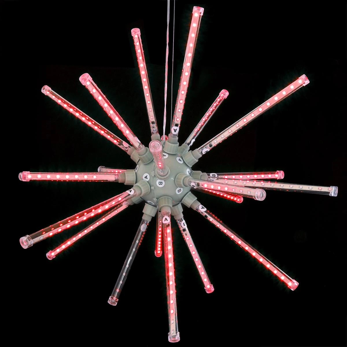 20 Inch Meteor Burst With Mixed Length Red LED Lights 1 20 Inch Meteor Burst With Mixed Length Red LED Lights