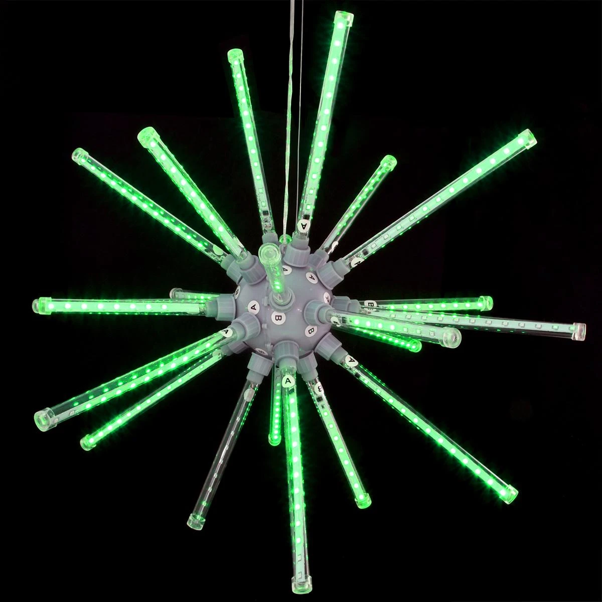 20 Inch Meteor Burst With Mixed Length Green LED Lights 1 20 Inch Meteor Burst With Mixed Length Green LED Lights