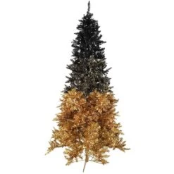 7.5 Foot Gold Ombre Artificial Tree With 650 Clear Lights