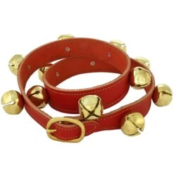 48" Reindeer Bells With Red Leather Strap