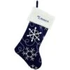 20 Inch Personalized Blue Velvet Snowflake Stocking