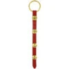 15.5 Inch Red Leather Strap With 4 Sleigh Bells