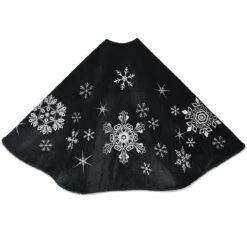 48 Inch Charcoal Gray Micro Velvet Tree Skirt