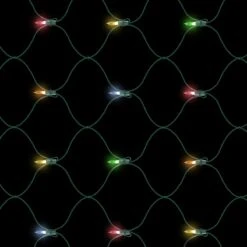 Twinkling Multi-Color 70 Light LED Net Lights 4 Ft X 6 Ft