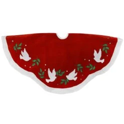 48 Inch Dove With Holly Tree Skirt