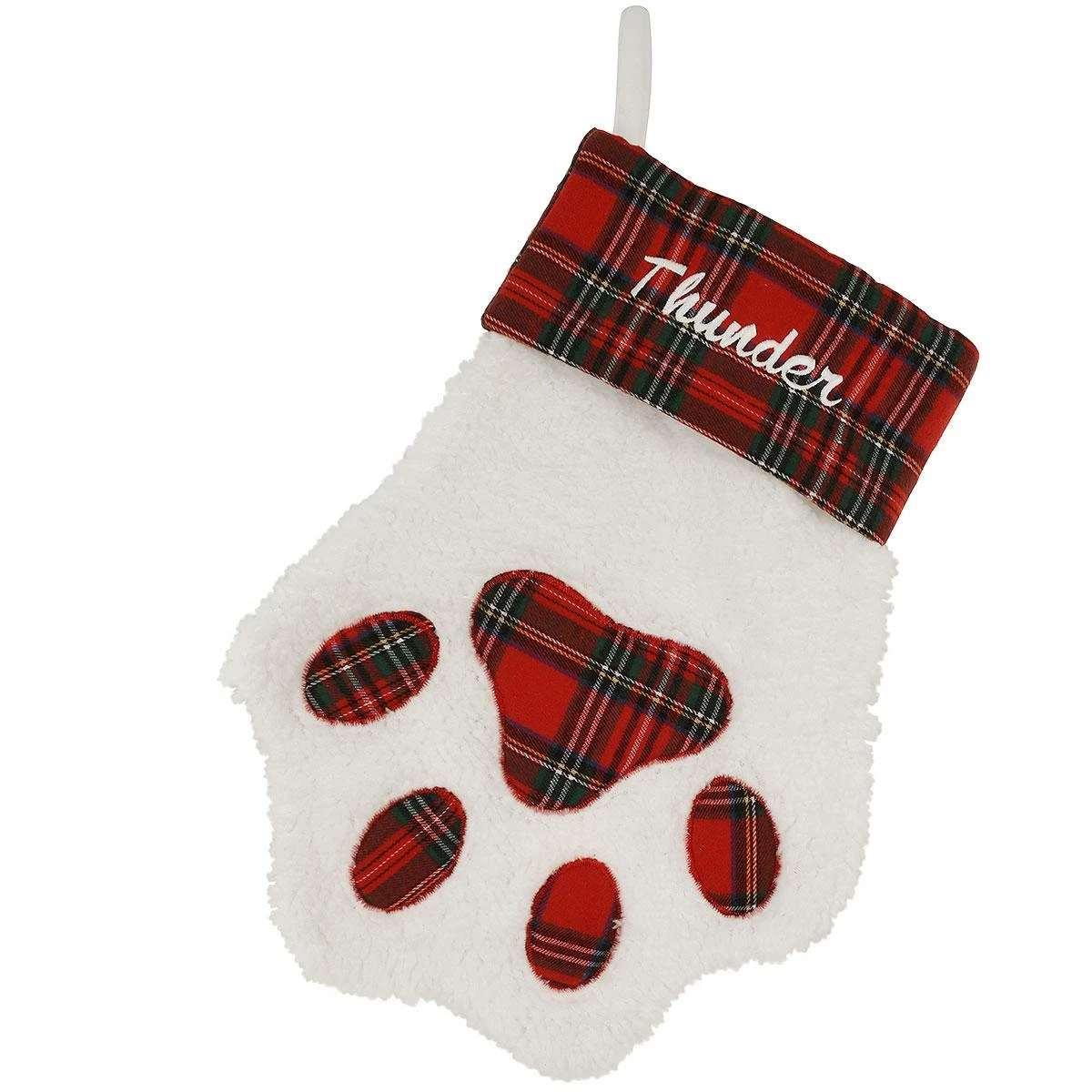 18.5 Inch Personalized Sherpa Paw Pet Stocking 1 18.5 Inch Personalized Sherpa Paw Pet Stocking