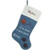 Personalized 20.5 Inch Blue Good Kitty Stocking