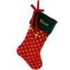 21 Inch Personalized Red Velvet Stocking With Sequins