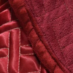 48 Inch Reversible Burgundy Quilted Tree Skirt 5 48 Inch Reversible Burgundy Quilted Tree Skirt -Winter Light Sales 1230353 web 3