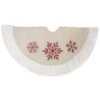 48 Inch Beige Snowflake Tree Skirt