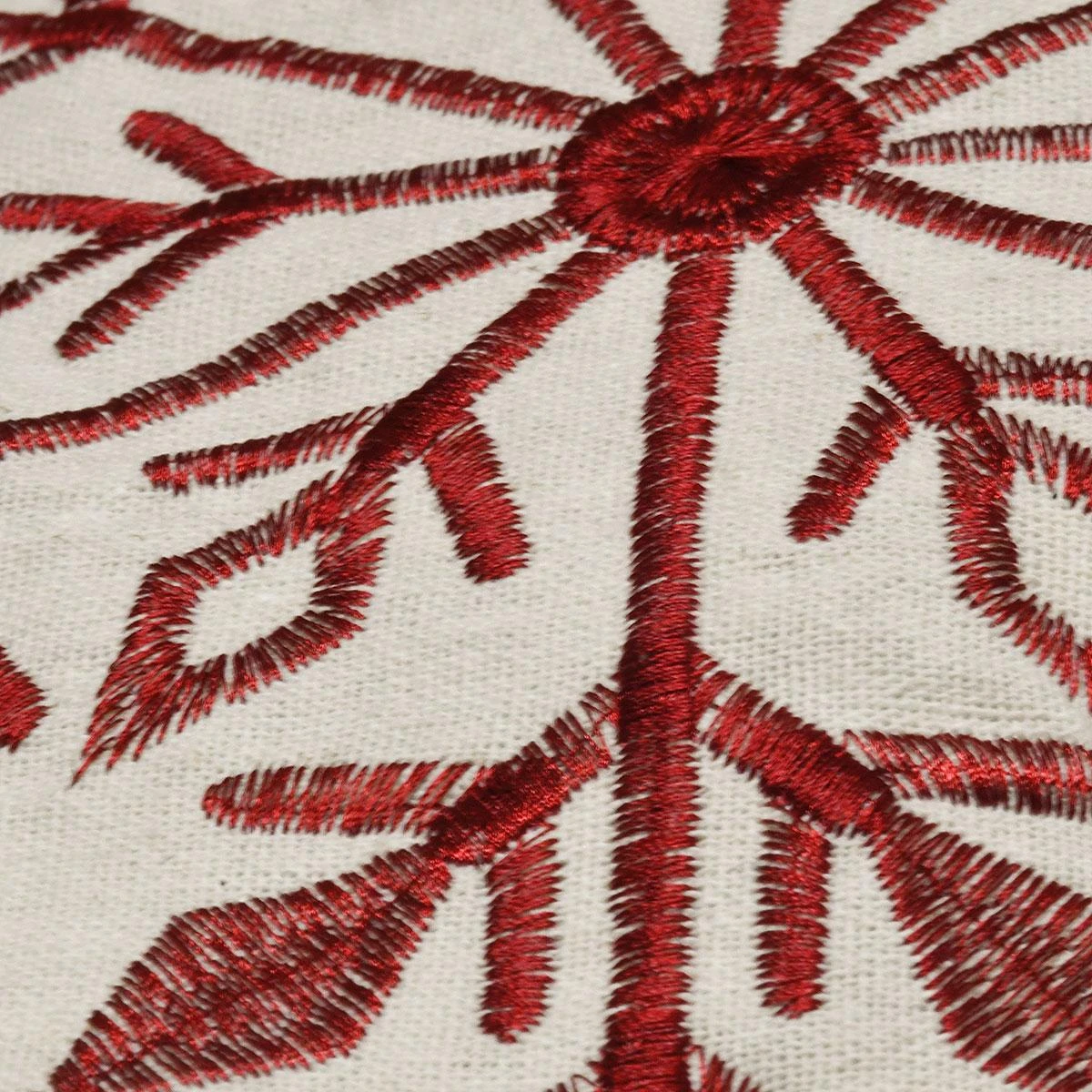 48 Inch Beige Snowflake Tree Skirt 2 48 Inch Beige Snowflake Tree Skirt - Image 2