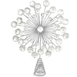 Jewel Snowflake Silver Tree Topper